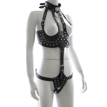 BDSM Bondage Female Harness / Chastity Belt Fetish Open Bust Erotic Dress - EVE's SECRETS